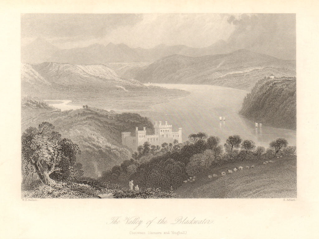 Strancally Castle, Blackwater Valley, Lismore/Youghall. Waterford, Ireland 1843
